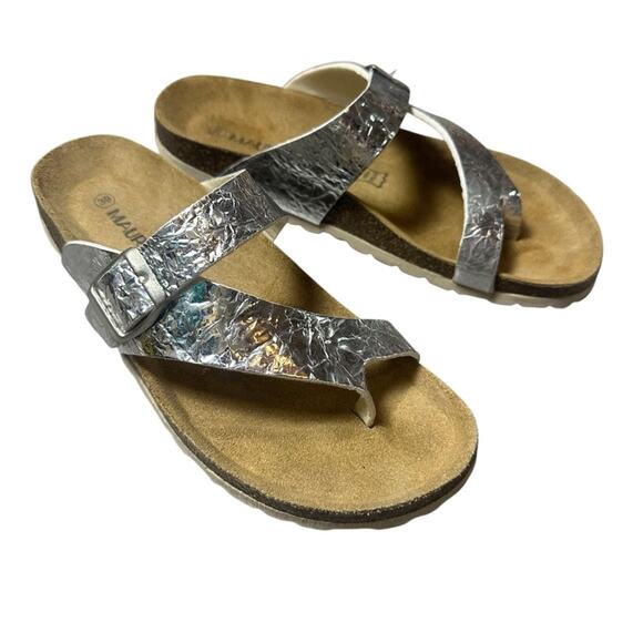 Mauro Leone Silver Sandals - Picture 1 of 6